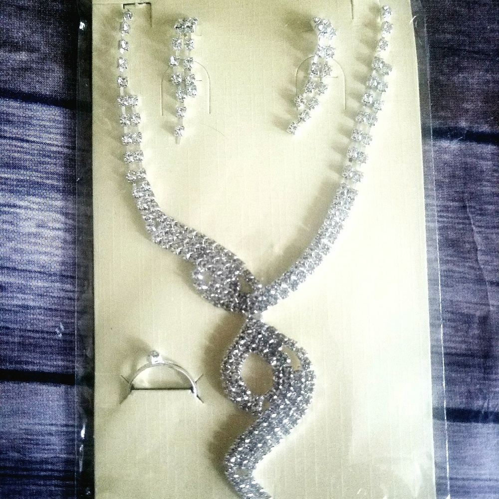 4 piece rhinestone statement set
